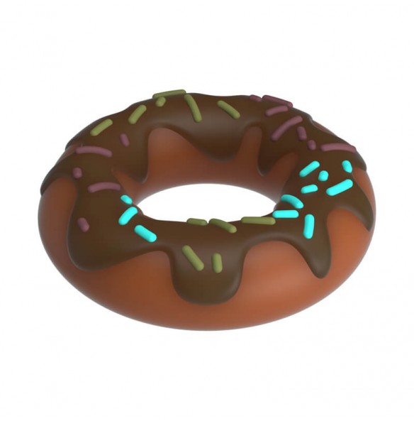 PRETTY LOVE - Choco Super Donut Cock Ring (Brown) PRETTY LOVE - Choco Super Donut Cock Ring (Brown)